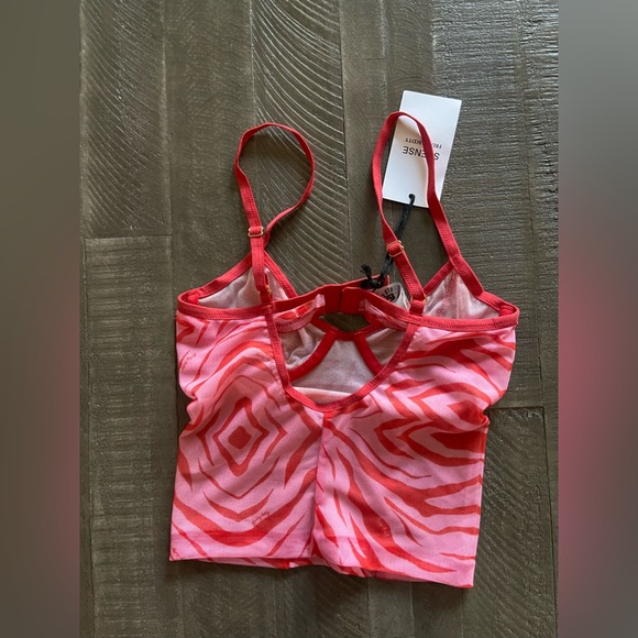 Fruity Booty SSENSE Exclusive Pink & Red Zebra Print Underwired Tank Top - Picture 2 of 3